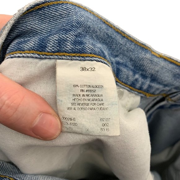 Arizona Blue Jeans Light Wash Denim Pants Loose Fit Relaxed Bootcut 38 x 30 - Picture 8 of 9